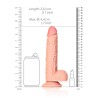 DILDO REALISTA COM TESTÍCULOS STRAIGHT 8 /20,5 CM FLESH REALROCK