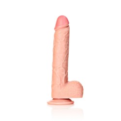 DILDO REALISTA COM TESTÍCULOS STRAIGHT 9 /23 CM REALROCK