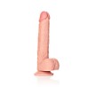 DILDO REALISTA COM TESTÍCULOS STRAIGHT 11 /28 CM FLESH REALROCK
