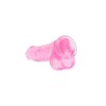 DILDO REALISTA COM TESTÍCULOS CRYSTAL CLEAR10 /25,4 CM ROSA REALROCK