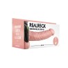 STRAP-ON OCO COM TESTÍCULOS E VIBRAÇÃO 7 /18 CM FLESH REALROCK
