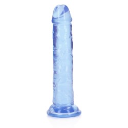 DILDO STRAIGHT REALISTIC CRYSTAL CLEAR 6 /14,5 CM AZUL REALROCK