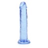 DILDO STRAIGHT REALISTIC CRYSTAL CLEAR 6 /14,5 CM AZUL REALROCK