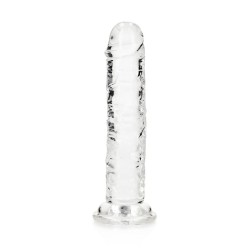 DILDO STRAIGHT REALISTIC CRYSTAL CLEAR 6 /14,5 CM TRANSPARENTE REALROCK
