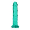 DILDO STRAIGHT REALISTIC CRYSTAL CLEAR 6 /14,5 CM VERDE REALROCK