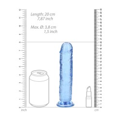 DILDO STRAIGHT REALISTIC CRYSTAL CLEAR 7 /18 CM AZUL REALROCK