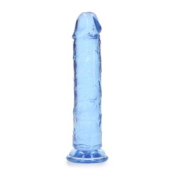 DILDO STRAIGHT REALISTIC CRYSTAL CLEAR 7 /18 CM AZUL REALROCK