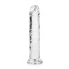 DILDO STRAIGHT REALISTIC CRYSTAL CLEAR 7 /18 CM TRANSPARENTE REALROCK
