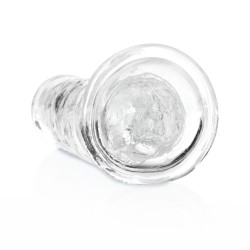 DILDO STRAIGHT REALISTIC CRYSTAL CLEAR 7 /18 CM TRANSPARENTE REALROCK