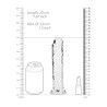 DILDO STRAIGHT REALISTIC CRYSTAL CLEAR 7 /18 CM TRANSPARENTE REALROCK