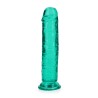 DILDO STRAIGHT REALISTIC CRYSTAL CLEAR 7 /18 CM VERDE REALROCK