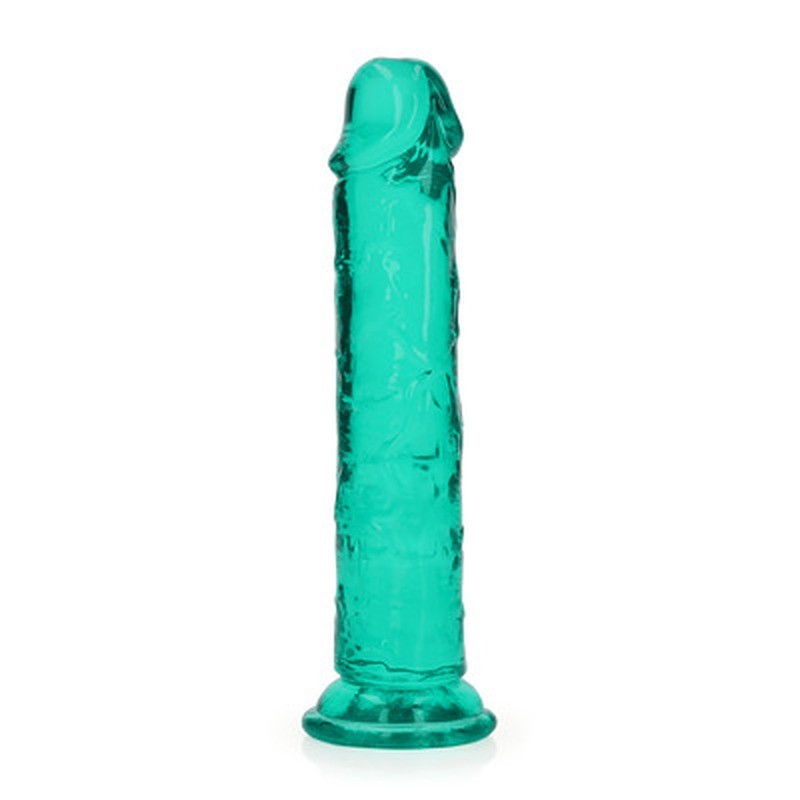 DILDO STRAIGHT REALISTIC CRYSTAL CLEAR 7 /18 CM VERDE REALROCK DILDO STRAIGHT REALISTIC CRYSTAL CLEAR 7 /18 CM VERDE REALROCK