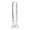 DILDO STRAIGHT REALISTIC CRYSTAL CLEAR 8 /20 CM TRANSPARENTE REALROCK