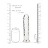 DILDO STRAIGHT REALISTIC CRYSTAL CLEAR 8 /20 CM TRANSPARENTE REALROCK