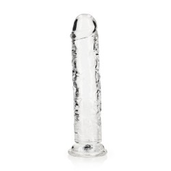 DILDO STRAIGHT REALISTIC CRYSTAL CLEAR 9 /23 CM TRANSPARENTE REALROCK