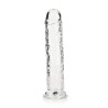 DILDO STRAIGHT REALISTIC CRYSTAL CLEAR 9 /23 CM TRANSPARENTE REALROCK