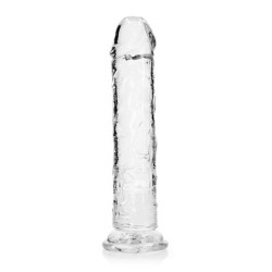 DILDO STRAIGHT REALISTIC CRYSTAL CLEAR 9 /23 CM TRANSPARENTE REALROCK