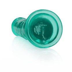 DILDO STRAIGHT REALISTIC CRYSTAL CLEAR 9 /23 CM VERDE REALROCK