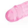 DILDO DUPLO CRYSTAL CLEAR REALISTIC DONG 13 /34 CM ROSA REALROCK