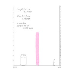 DILDO DUPLO CRYSTAL CLEAR REALISTIC DONG 13 /34 CM ROSA REALROCK