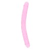 DILDO DUPLO CRYSTAL CLEAR REALISTIC DONG 13 /34 CM ROSA REALROCK