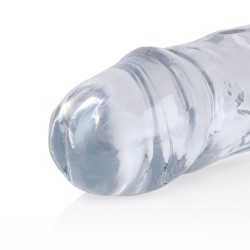 DILDO DUPLO REALISTIC DONG 13 /34 CM TRANSPARENTE REALROCK