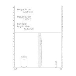 DILDO DUPLO REALISTIC DONG 13 /34 CM TRANSPARENTE REALROCK