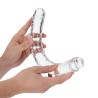 DILDO DUPLO REALISTIC DONG 13 /34 CM TRANSPARENTE REALROCK