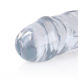 DILDO DUPLO CRYSTAL CLEAR REALISTIC DONG 18 /45 CM TRANSPARENTE REALROCK