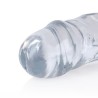 DILDO DUPLO CRYSTAL CLEAR REALISTIC DONG 18 /45 CM TRANSPARENTE REALROCK