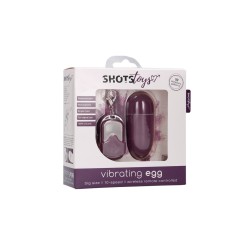 OVO VIBRATÓRIO COM COMANDO L ROXO SHOTS TOYS
