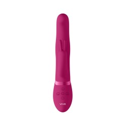 VIBRADOR IZARA ROTATING BEADS RABBIT ROSA VIVE