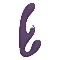 STRAP-ON SEM ARNÊS SUKI VIBRATING RABBIT ROXO VIVE