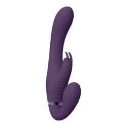 STRAP-ON SEM ARNÊS SUKI VIBRATING RABBIT ROXO VIVE