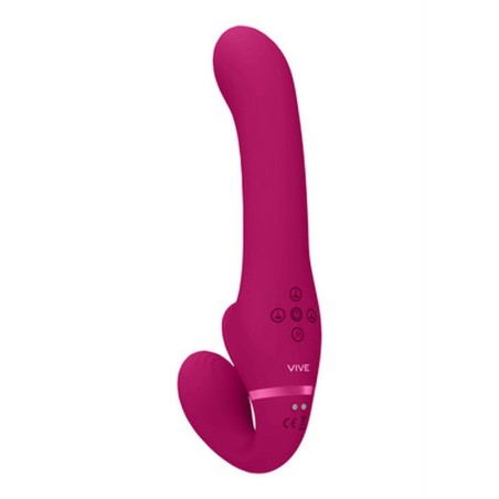 STRAP-ON SEM ARNÊS AI DUAL VIBRATING AIR WAVE TICKLER VIVE