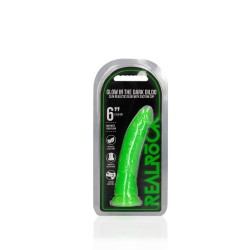 DILDO SLIM REALISTIC DILDO GLOW IN THE DARK 6'' / 15,5 CM REALROCK