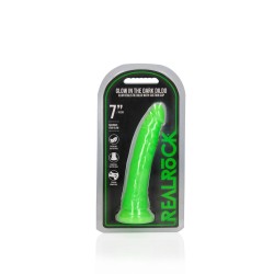 DILDO SLIM REALISTIC DILDO GLOW IN THE DARK 7'' / 18 CM REALROCK
