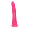 DILDO SLIM REALISTIC DILDO GLOW IN THE DARK 7'' / 18 CM ROSA REALROCK