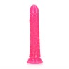 DILDO SLIM REALISTIC DILDO GLOW IN THE DARK 7'' / 18 CM ROSA REALROCK