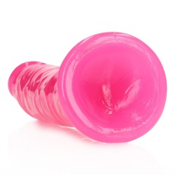 DILDO SLIM REALISTIC DILDO GLOW IN THE DARK 8'' / 20 CM ROSA REALROCK