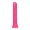 DILDO SLIM REALISTIC DILDO GLOW IN THE DARK 8'' / 20 CM ROSA REALROCK