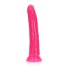 DILDO SLIM REALISTIC DILDO GLOW IN THE DARK 9'' / 22,5 CM ROSA REALROCK