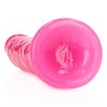 DILDO SLIM REALISTIC DILDO GLOW IN THE DARK 9'' / 22,5 CM ROSA REALROCK