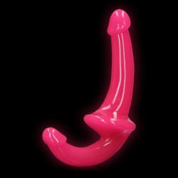 STRAP-ON SEM ARNÊS GLOW IN THE DARK 6'' / 13,5 CM ROSA REALROCK