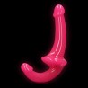 STRAP-ON SEM ARNÊS GLOW IN THE DARK 6'' / 13,5 CM ROSA REALROCK