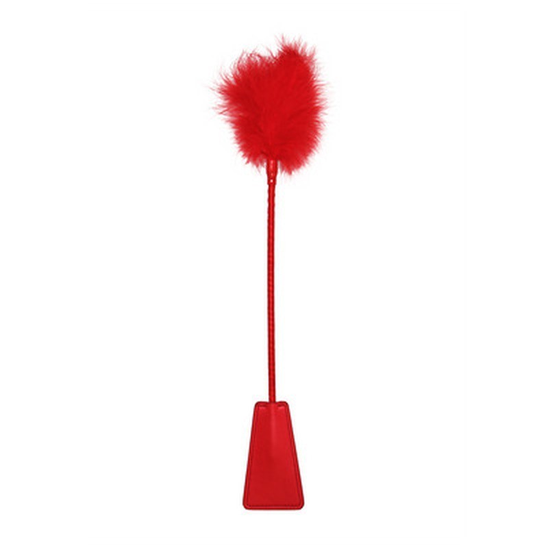 ESPANADOR DE PLUMAS COM CHIBATA VERMELHA OUCH! ESPANADOR DE PLUMAS COM CHIBATA VERMELHA OUCH!