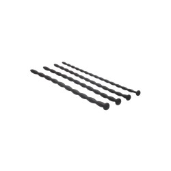 CONJUNTO DE SONDAS DE URETRA SILICONE SPIRAL SCREW PLUG SET ADVANCED PRETO OUCH!