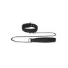 COLEIRA EM NEOPRENO PRETO COM TRELA OUCH!
