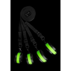 CONJUNTO DE RESTRIÇÕES PARA CAMA FLUORESCENTES GLOW IN THE DARK OUCH!