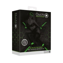 CONJUNTO DE RESTRIÇÕES PARA CAMA FLUORESCENTES GLOW IN THE DARK OUCH!